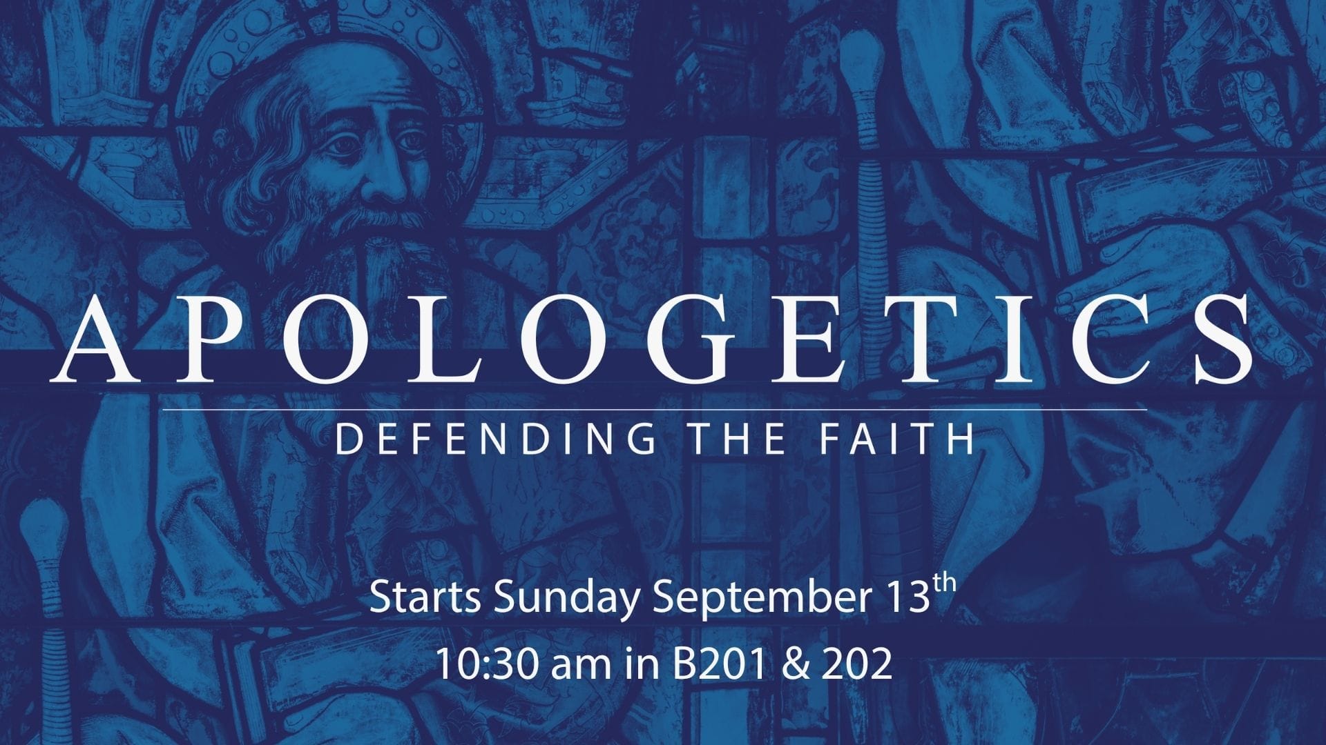 Apologetics PreService & Platform Slide